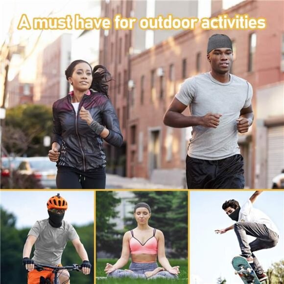 Quick Dry Neck Gaiter Face Cover Scarf, Breathable Sun & Wind-proof Skiing - Picture 2 of 7